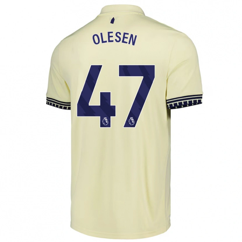 Danxen Dámské Karoline Olesen #47 Smetanově Bílá Černá Daleko Hráčské Dresy 2025/26 Dres
