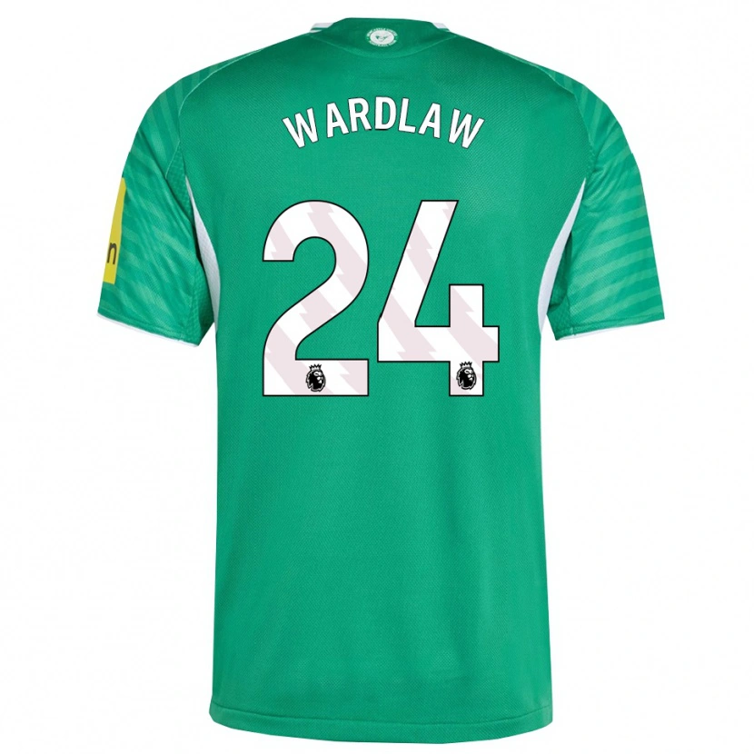Danxen Dámské Charlotte Wardlaw #24 Zelená Bílá Daleko Hráčské Dresy 2025/26 Dres