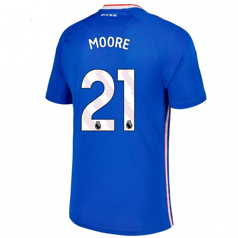 Danxen Dámské Simon Moore #21 Modrá Bílá Daleko Hráčské Dresy 2025/26 Dres