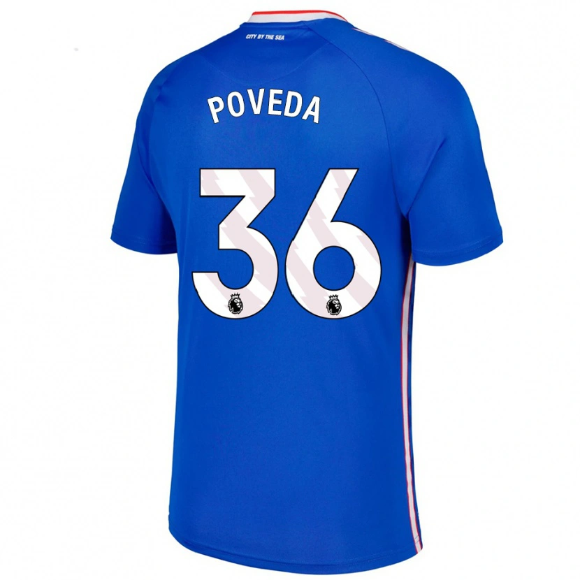 Danxen Dámské Ian Poveda #36 Modrá Bílá Daleko Hráčské Dresy 2025/26 Dres