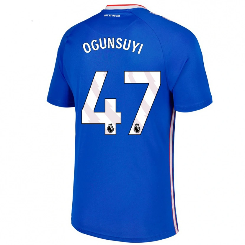 Danxen Dámské Trey Samuel-Ogunsuyi #47 Modrá Bílá Daleko Hráčské Dresy 2025/26 Dres