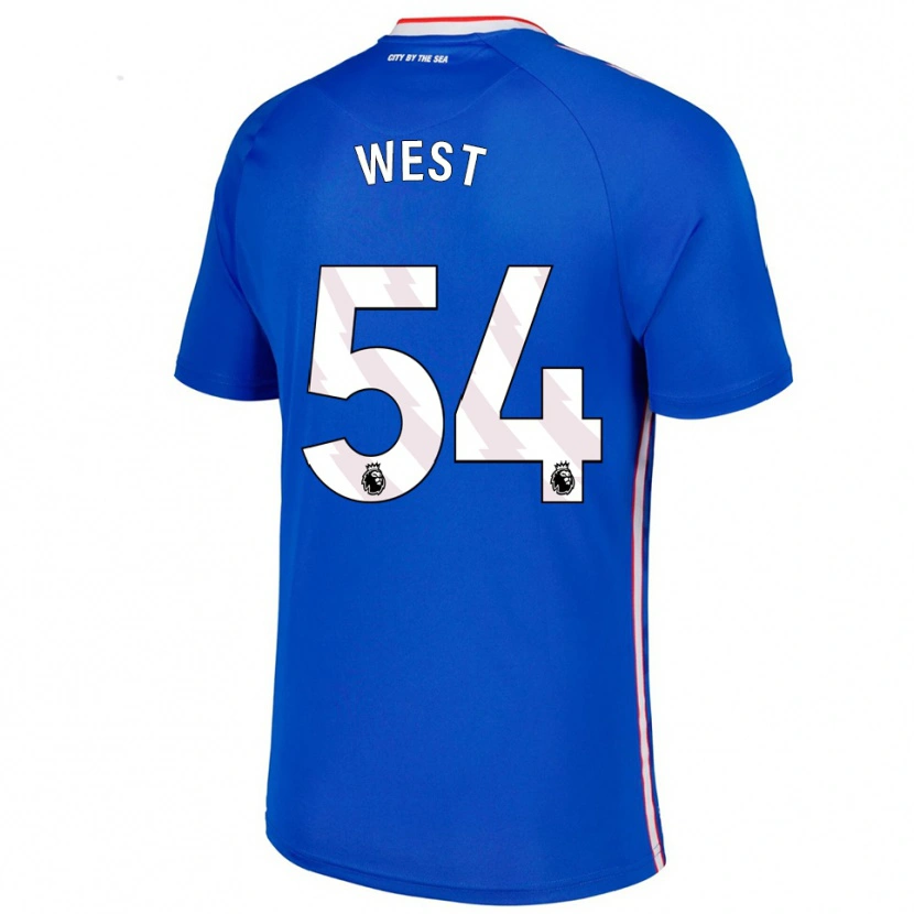 Danxen Dámské Ella West #54 Modrá Bílá Daleko Hráčské Dresy 2025/26 Dres