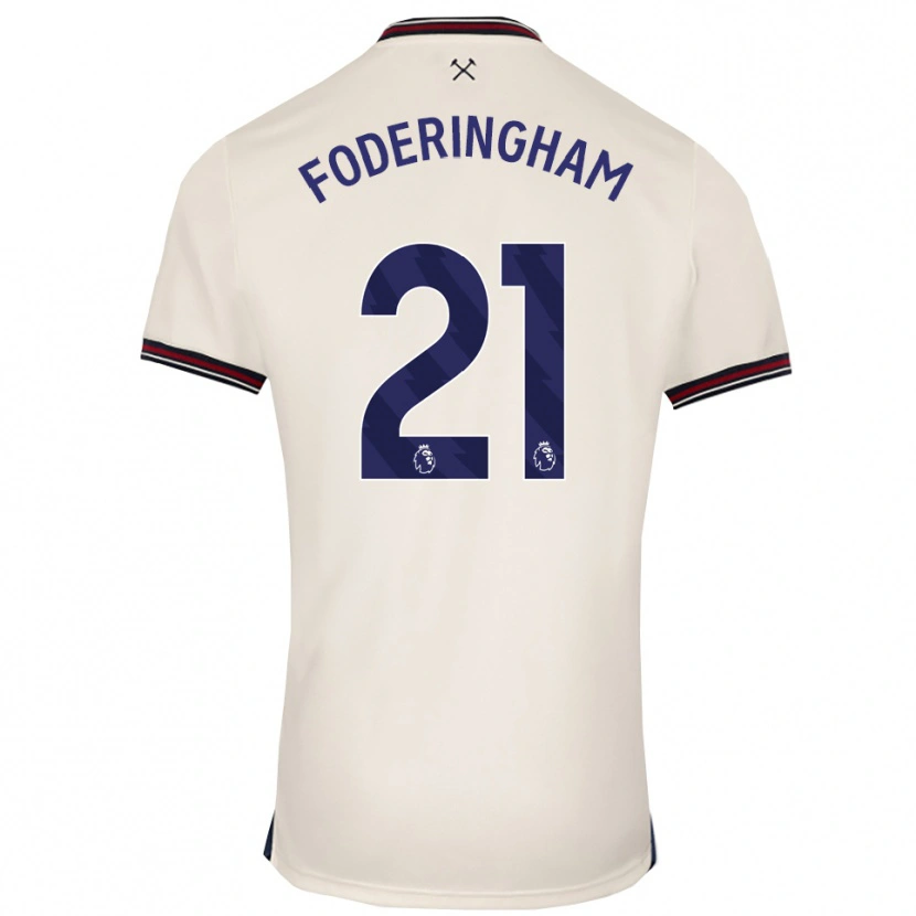 Danxen Dámské Wes Foderingham #21 Smetanově Bílá Daleko Hráčské Dresy 2025/26 Dres