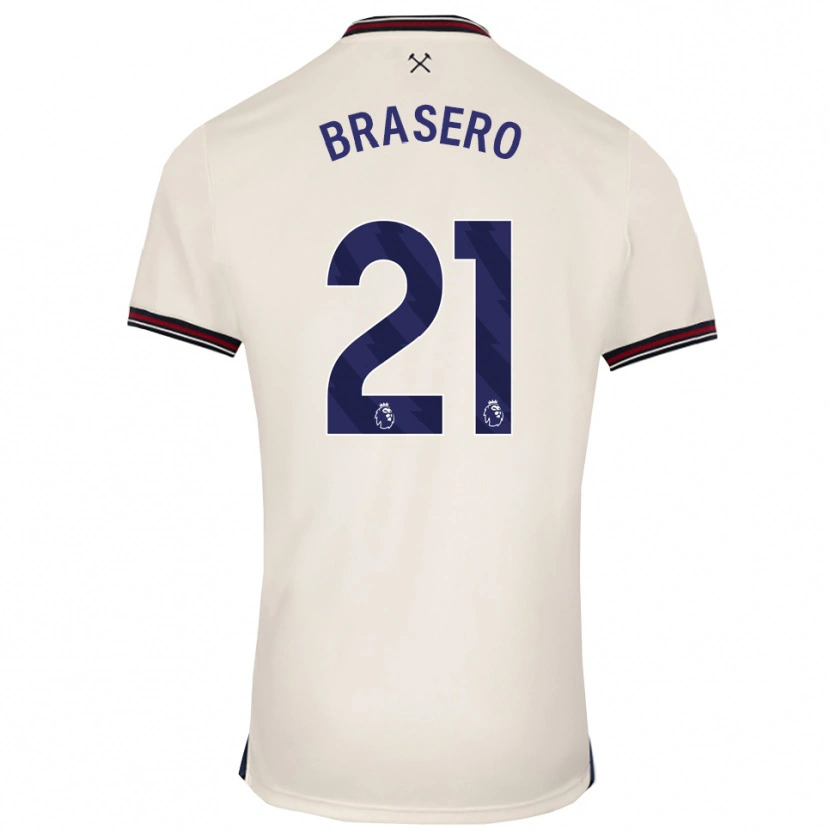 Danxen Dámské Sarah Brasero #21 Smetanově Bílá Daleko Hráčské Dresy 2025/26 Dres