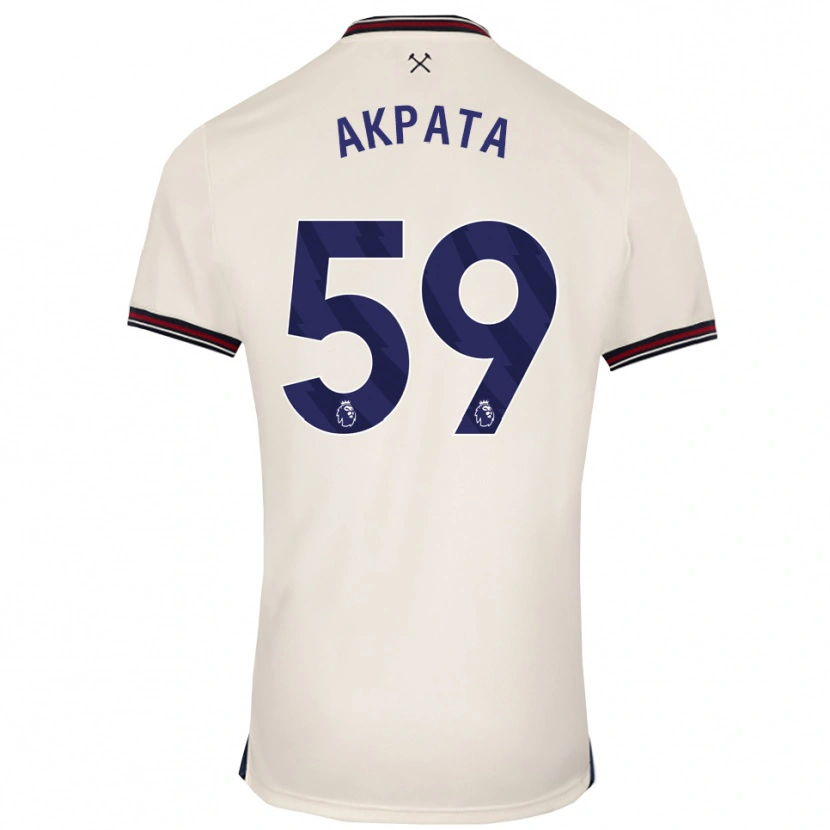 Danxen Dámské Tyron Akpata #59 Smetanově Bílá Daleko Hráčské Dresy 2025/26 Dres