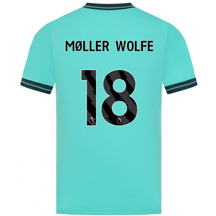 Danxen Dámské David Møller Wolfe #18 Nebesky Modrá Zelená Daleko Hráčské Dresy 2025/26 Dres