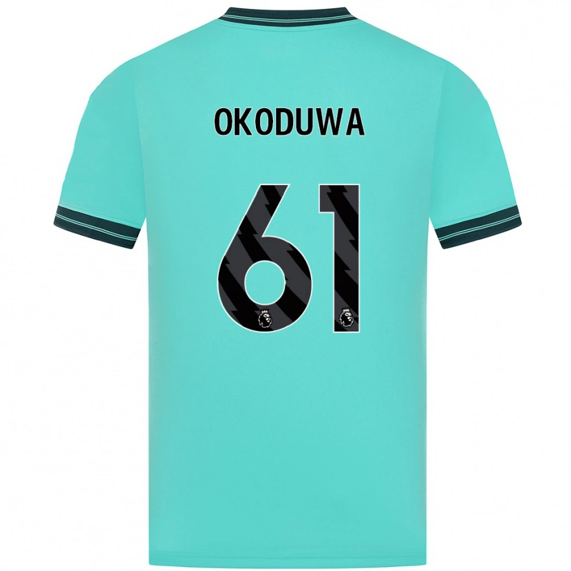 Danxen Dámské Wesley Okoduwa #61 Nebesky Modrá Zelená Daleko Hráčské Dresy 2025/26 Dres