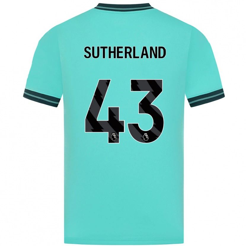 Danxen Dámské Ethan Sutherland #43 Nebesky Modrá Zelená Daleko Hráčské Dresy 2025/26 Dres