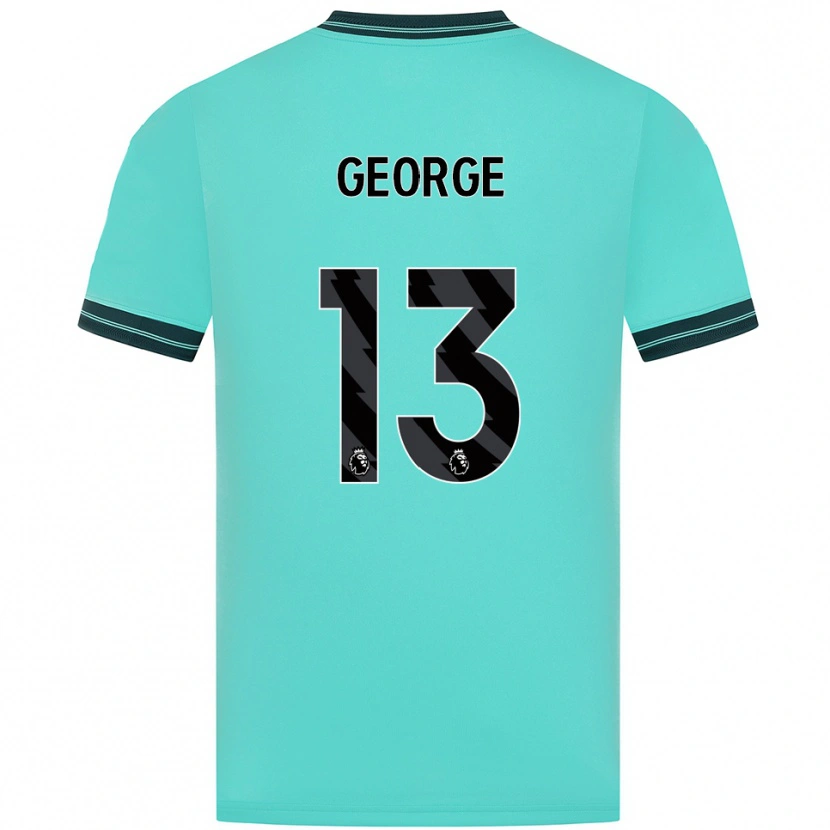Danxen Dámské Harry George #13 Nebesky Modrá Zelená Daleko Hráčské Dresy 2025/26 Dres