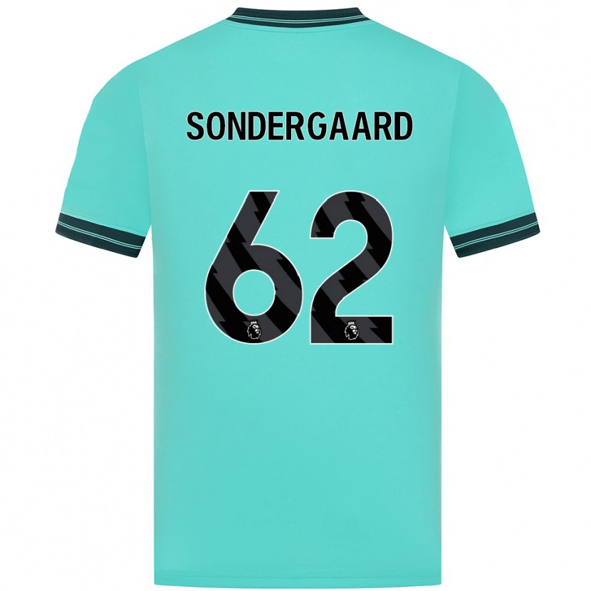 Danxen Dámské Andreas Sondergaard #62 Nebesky Modrá Zelená Daleko Hráčské Dresy 2025/26 Dres