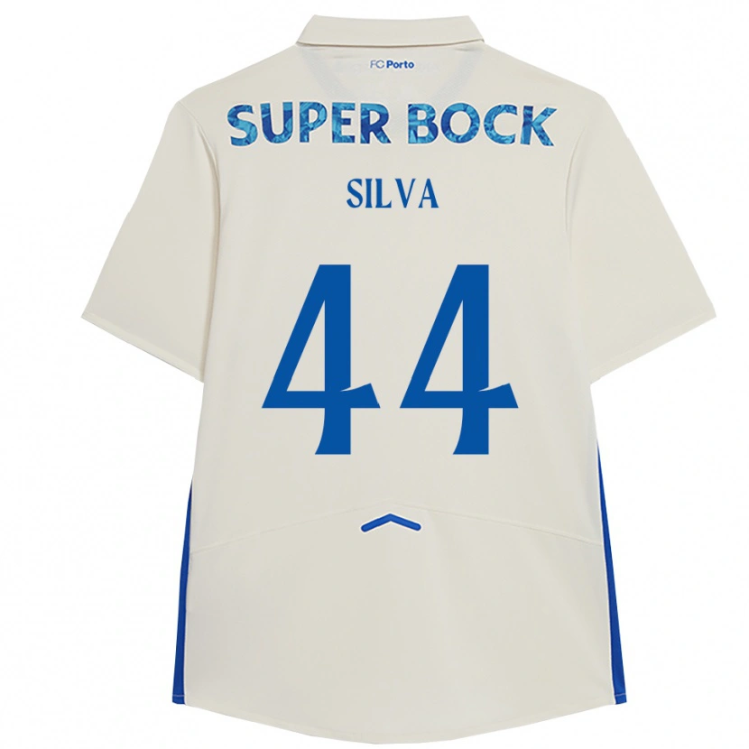 Danxen Dámské Felipe Silva #44 Bílá Modrá Třetí Hráčské Dresy 2025/26 Dres