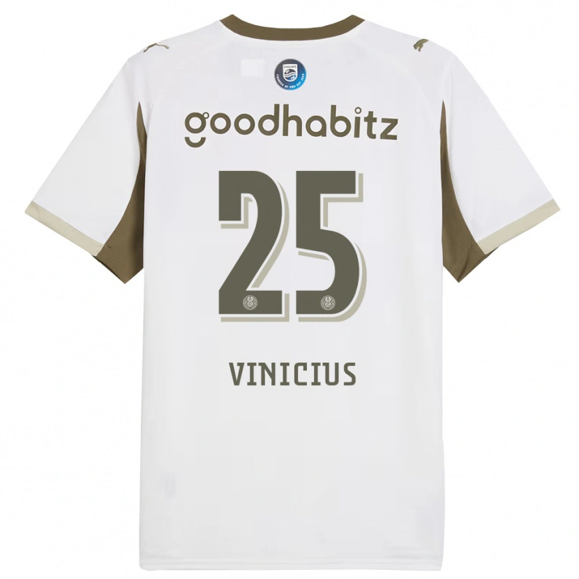 Danxen Dámské Carlos Vinicius #25 Bílá Šedá Třetí Hráčské Dresy 2025/26 Dres