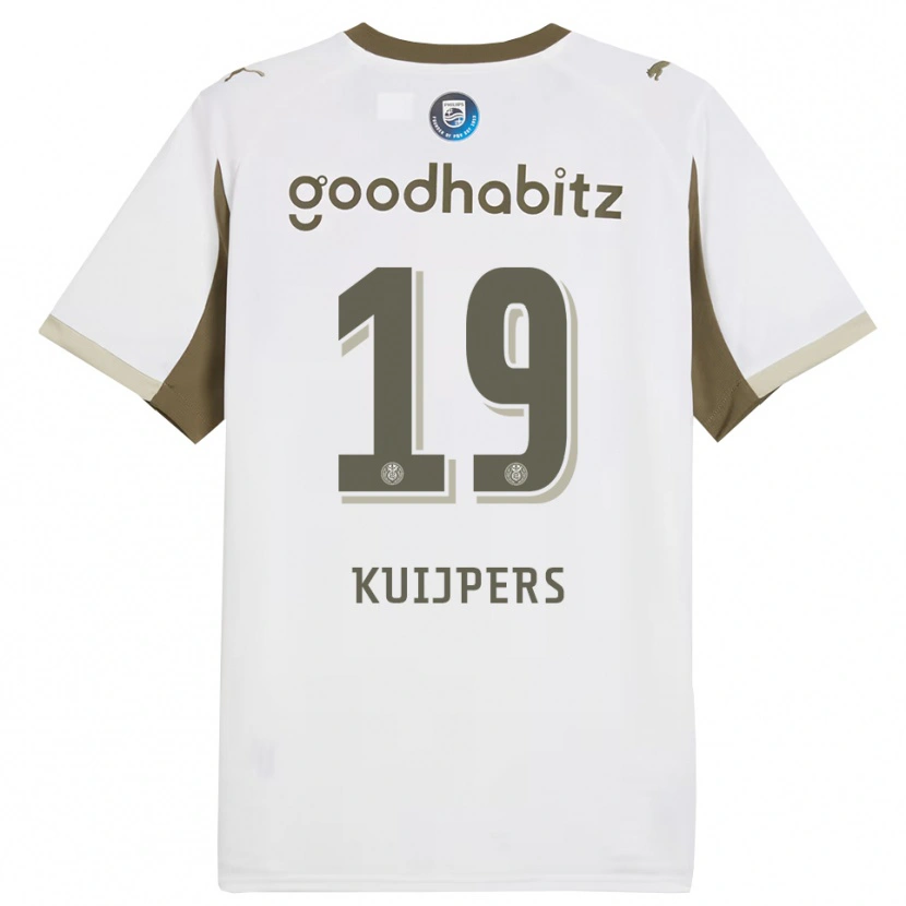 Danxen Dámské Jeslynn Kuijpers #19 Bílá Šedá Třetí Hráčské Dresy 2025/26 Dres