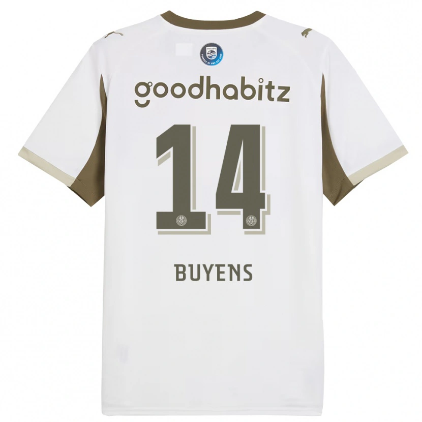 Danxen Dámské Mathieu Buyens #14 Bílá Šedá Třetí Hráčské Dresy 2025/26 Dres