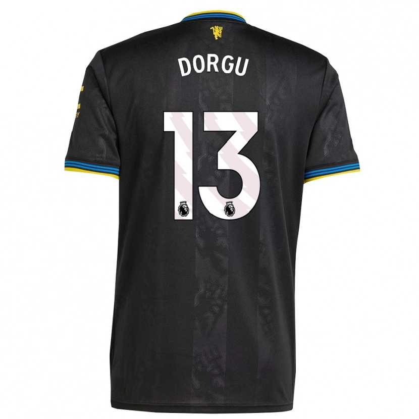 Danxen Dámské Patrick Dorgu #13 Černá Žlutá Modrá Třetí Hráčské Dresy 2025/26 Dres