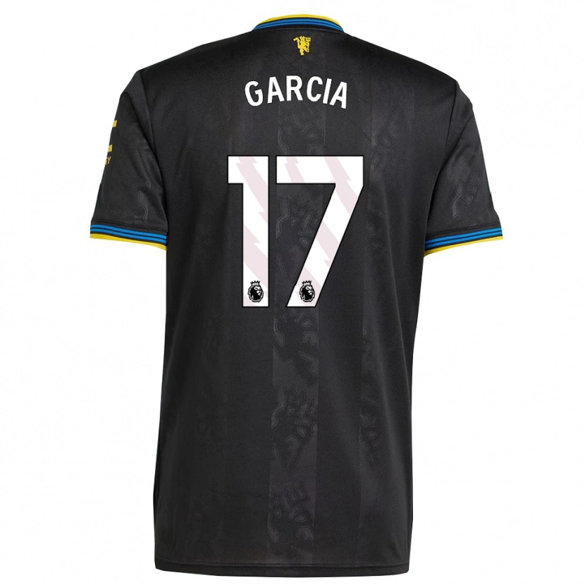 Danxen Dámské Lucia Garcia #17 Černá Žlutá Modrá Třetí Hráčské Dresy 2025/26 Dres
