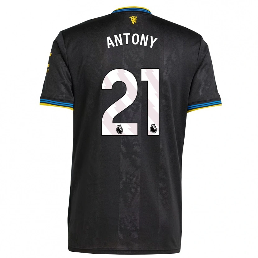 Danxen Dámské Antony #21 Černá Žlutá Modrá Třetí Hráčské Dresy 2025/26 Dres