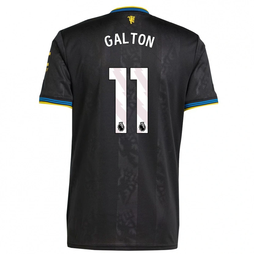 Danxen Dámské Leah Galton #11 Černá Žlutá Modrá Třetí Hráčské Dresy 2025/26 Dres