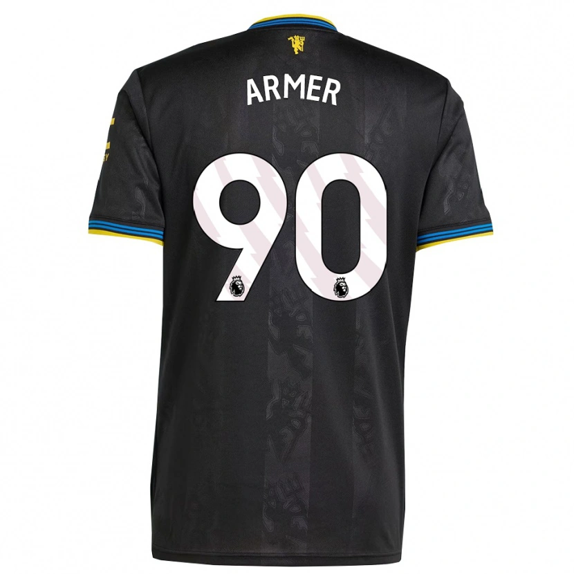 Danxen Dámské Daniel Armer #90 Černá Žlutá Modrá Třetí Hráčské Dresy 2025/26 Dres