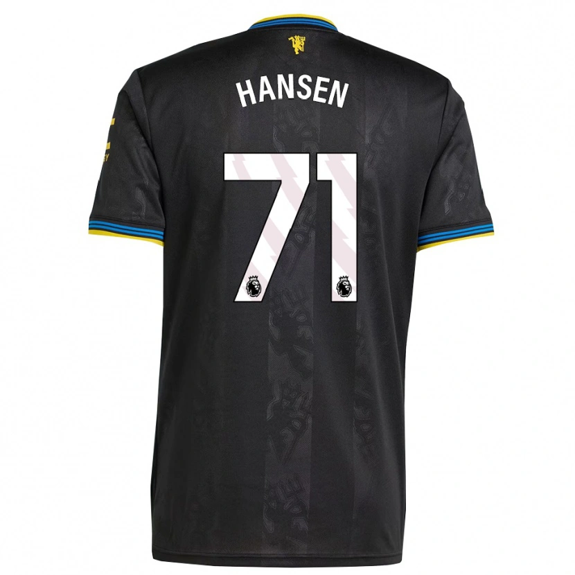 Danxen Dámské Isak Hansen-Aaroen #71 Černá Žlutá Modrá Třetí Hráčské Dresy 2025/26 Dres