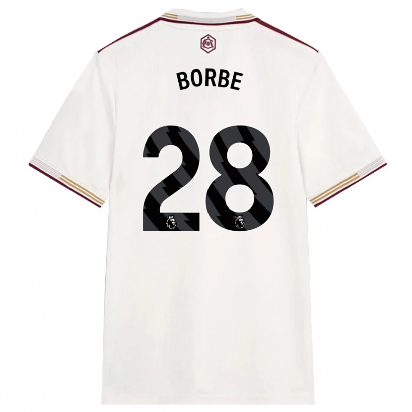 Danxen Dámské Anneke Borbe #28 Smetanově Bílá Burgundská Třetí Hráčské Dresy 2025/26 Dres