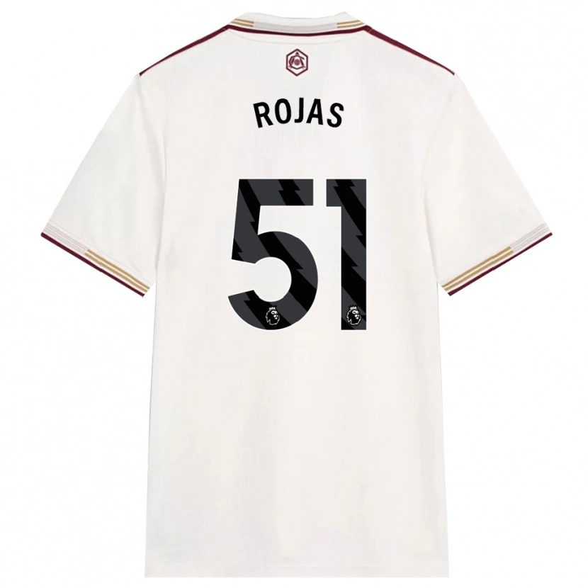 Danxen Dámské Alexéi Rojas #51 Smetanově Bílá Burgundská Třetí Hráčské Dresy 2025/26 Dres