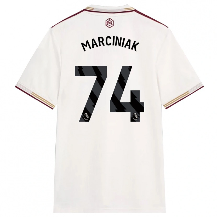 Danxen Dámské Alex Marciniak #74 Smetanově Bílá Burgundská Třetí Hráčské Dresy 2025/26 Dres