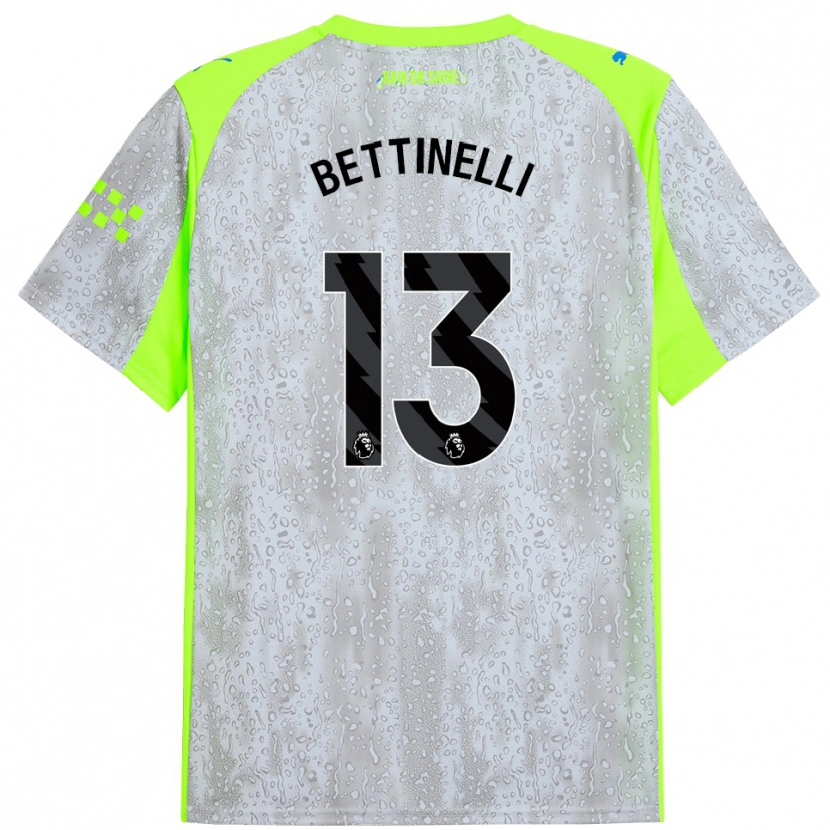 Danxen Dámské Marcus Bettinelli #13 Šedá Žlutá Třetí Hráčské Dresy 2025/26 Dres