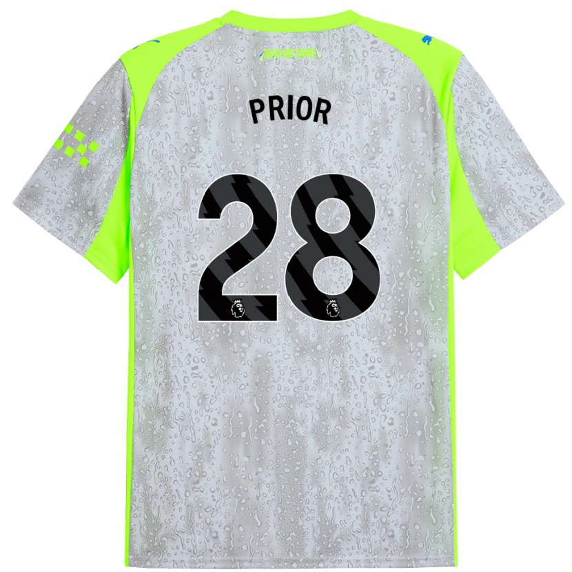 Danxen Dámské Gracie Prior #28 Šedá Žlutá Třetí Hráčské Dresy 2025/26 Dres