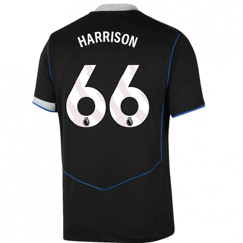 Danxen Dámské Ollie Harrison #66 Černá Modrá Stříbrná Třetí Hráčské Dresy 2025/26 Dres
