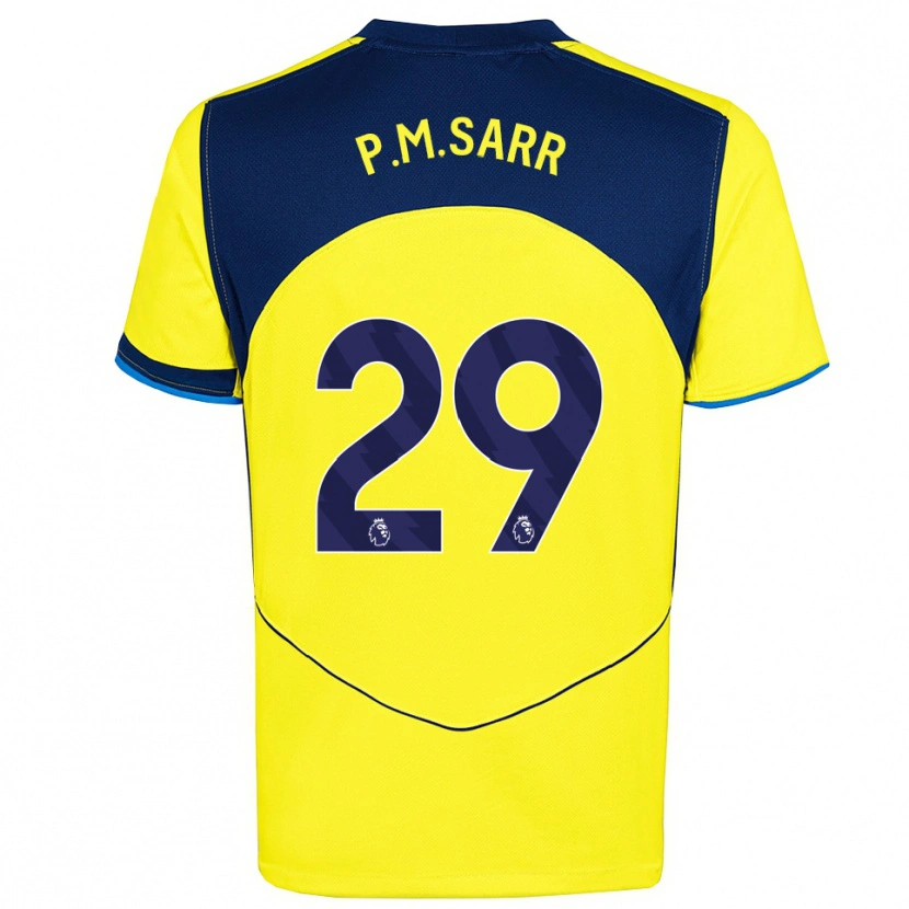 Danxen Dámské Pape Matar Sarr #29 Žlutá Tmavě Modrá Třetí Hráčské Dresy 2025/26 Dres