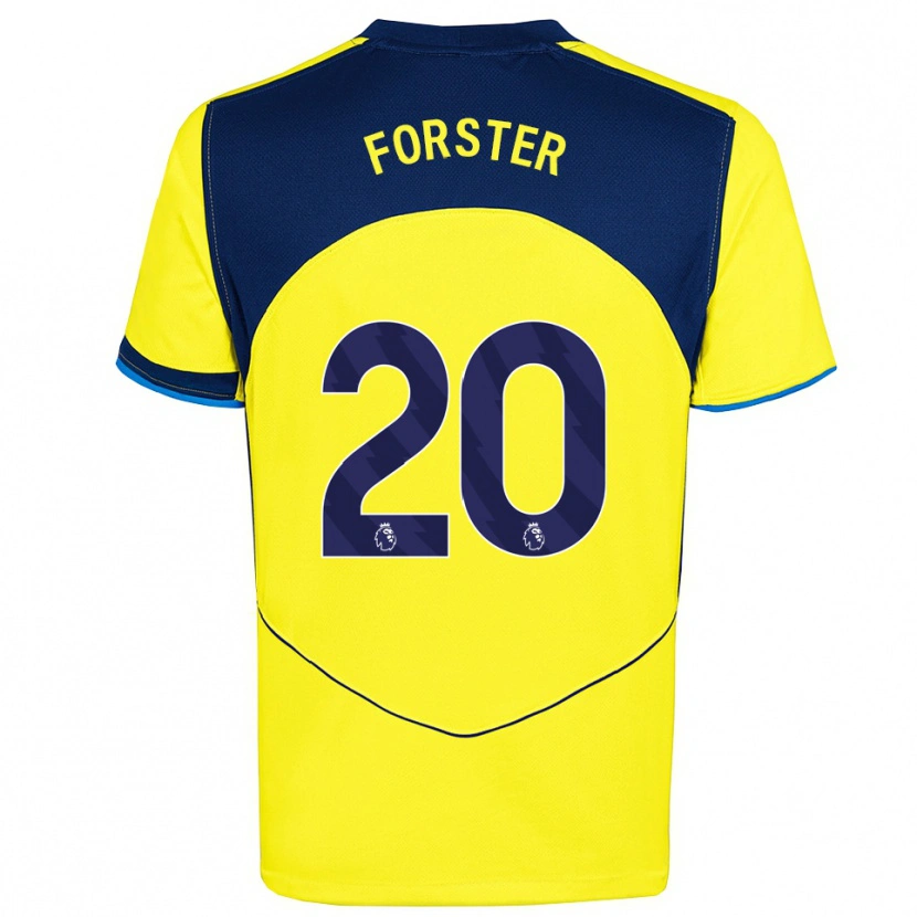 Danxen Dámské Fraser Forster #20 Žlutá Tmavě Modrá Třetí Hráčské Dresy 2025/26 Dres