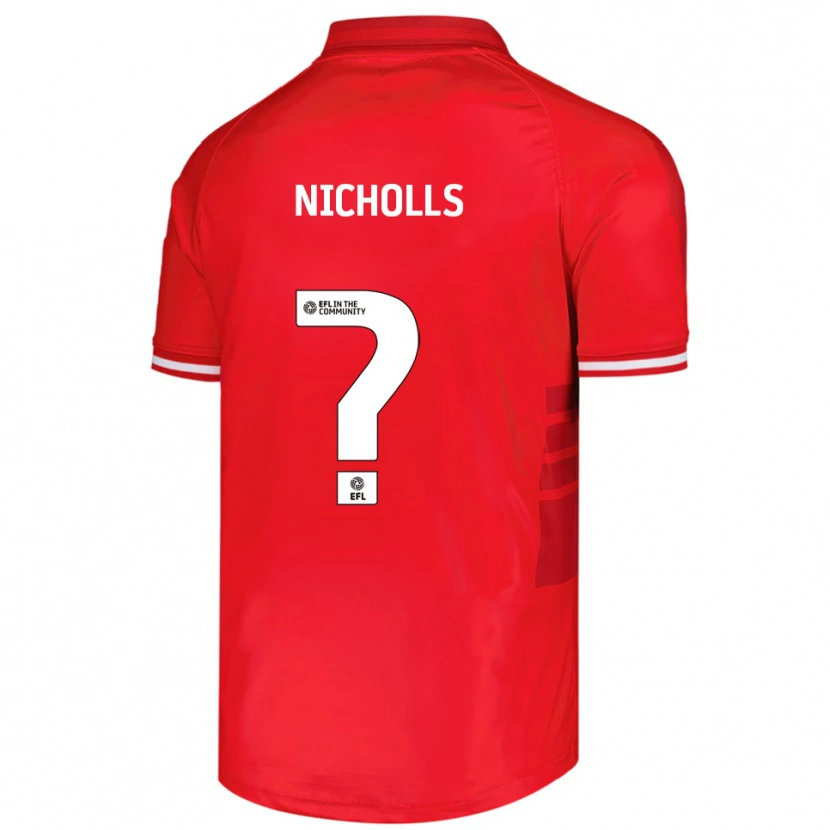 Danxen Dětské Kirstie Nicholls #0 Červená Bílá Domů Hráčské Dresy 2025/26 Dres