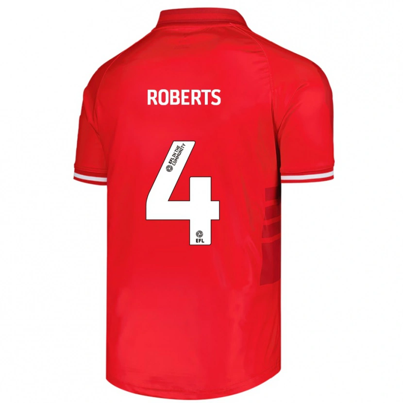 Danxen Dětské Marc Roberts #4 Červená Bílá Domů Hráčské Dresy 2025/26 Dres