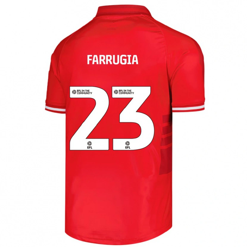 Danxen Dětské Neil Farrugia #23 Červená Bílá Domů Hráčské Dresy 2025/26 Dres