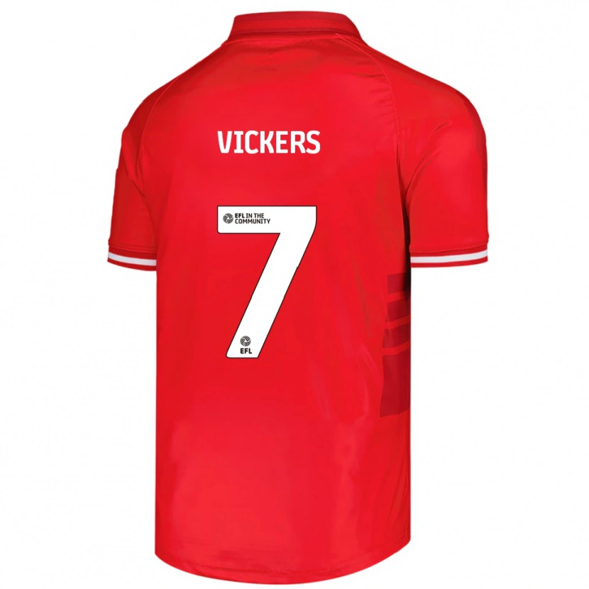 Danxen Dětské Caylan Vickers #7 Červená Bílá Domů Hráčské Dresy 2025/26 Dres