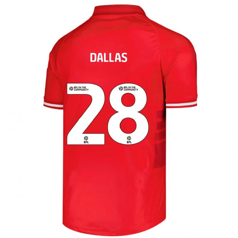 Danxen Dětské Andy Dallas #28 Červená Bílá Domů Hráčské Dresy 2025/26 Dres