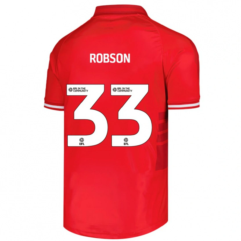 Danxen Dětské Robson Woodcock #33 Červená Bílá Domů Hráčské Dresy 2025/26 Dres