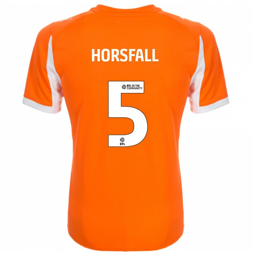 Danxen Dětské Fraser Horsfall #5 Oranžová Bílá Domů Hráčské Dresy 2025/26 Dres