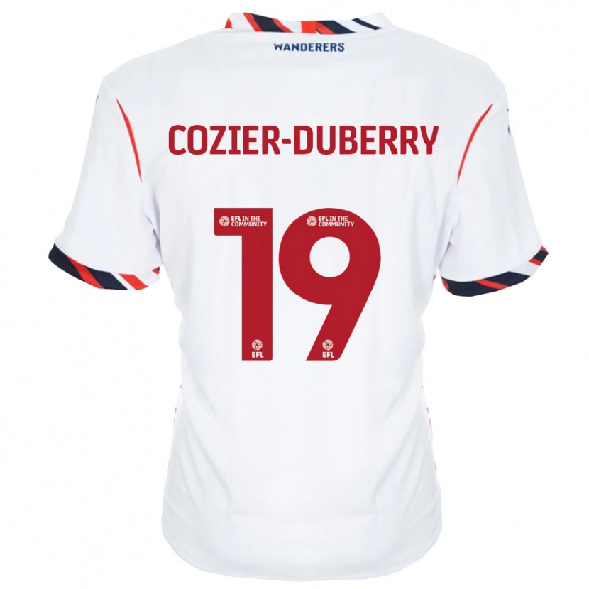 Danxen Dětské Amario Cozier-Duberry #19 Bílá Červená Domů Hráčské Dresy 2025/26 Dres