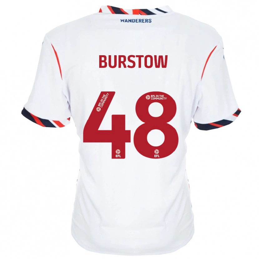 Danxen Dětské Mason Burstow #48 Bílá Červená Domů Hráčské Dresy 2025/26 Dres