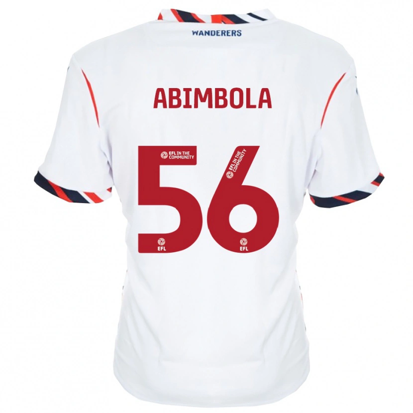 Danxen Dětské David Abimbola #56 Bílá Červená Domů Hráčské Dresy 2025/26 Dres