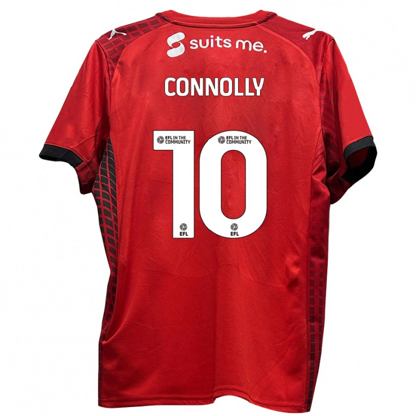 Danxen Dětské Aaron Connolly #10 Červená Černá Domů Hráčské Dresy 2025/26 Dres