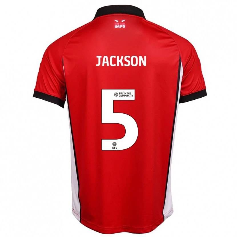 Danxen Dětské Adam Jackson #5 Červená Bílá Domů Hráčské Dresy 2025/26 Dres
