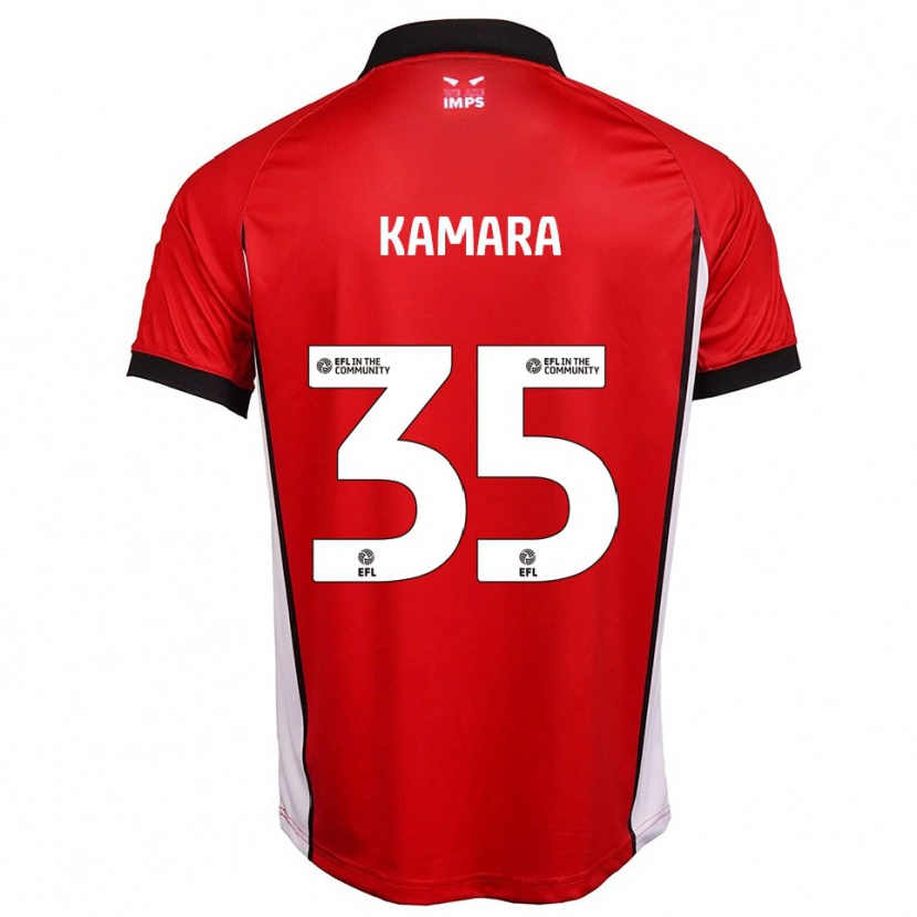 Danxen Dětské Mj Kamara #35 Červená Bílá Domů Hráčské Dresy 2025/26 Dres