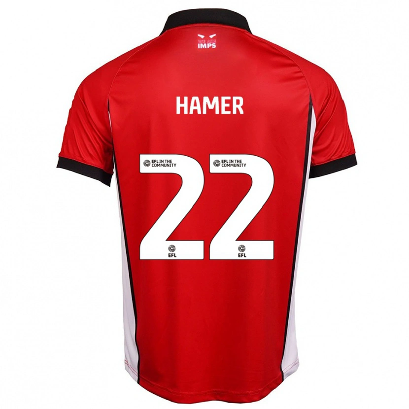 Danxen Dětské Tom Hamer #22 Červená Bílá Domů Hráčské Dresy 2025/26 Dres