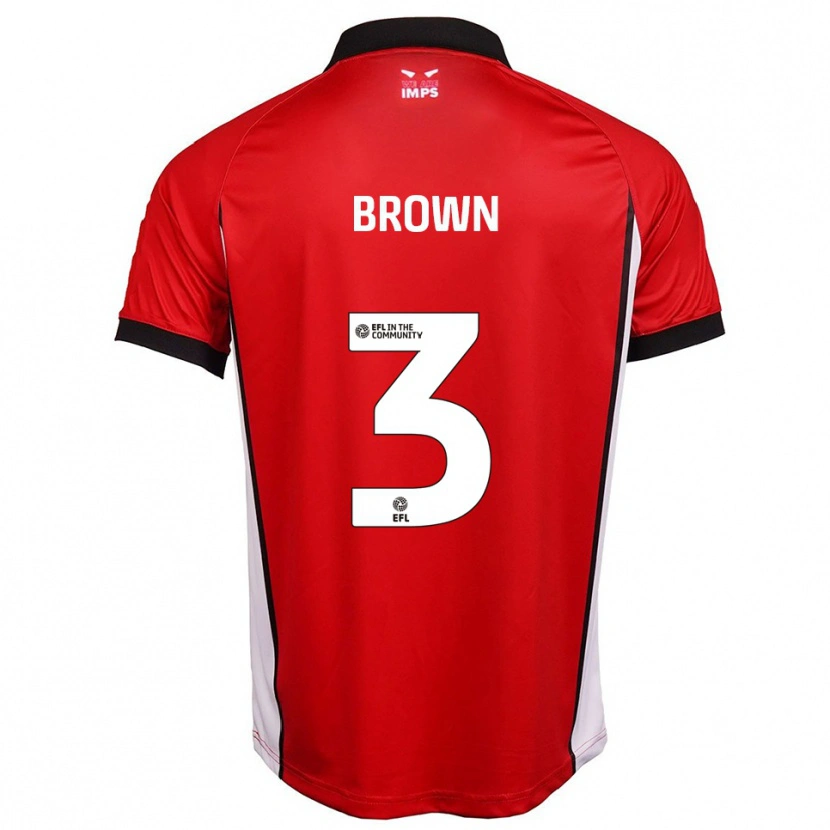 Danxen Dětské Jaden Brown #3 Červená Bílá Domů Hráčské Dresy 2025/26 Dres