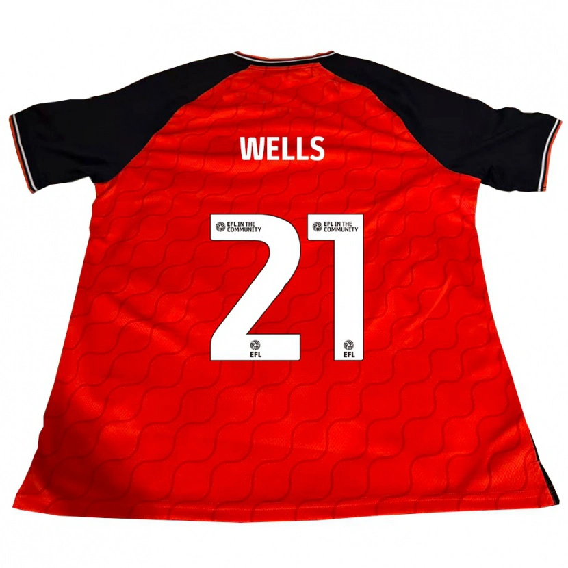 Danxen Dětské Nahki Wells #21 Oranžová Černá Bílá Domů Hráčské Dresy 2025/26 Dres