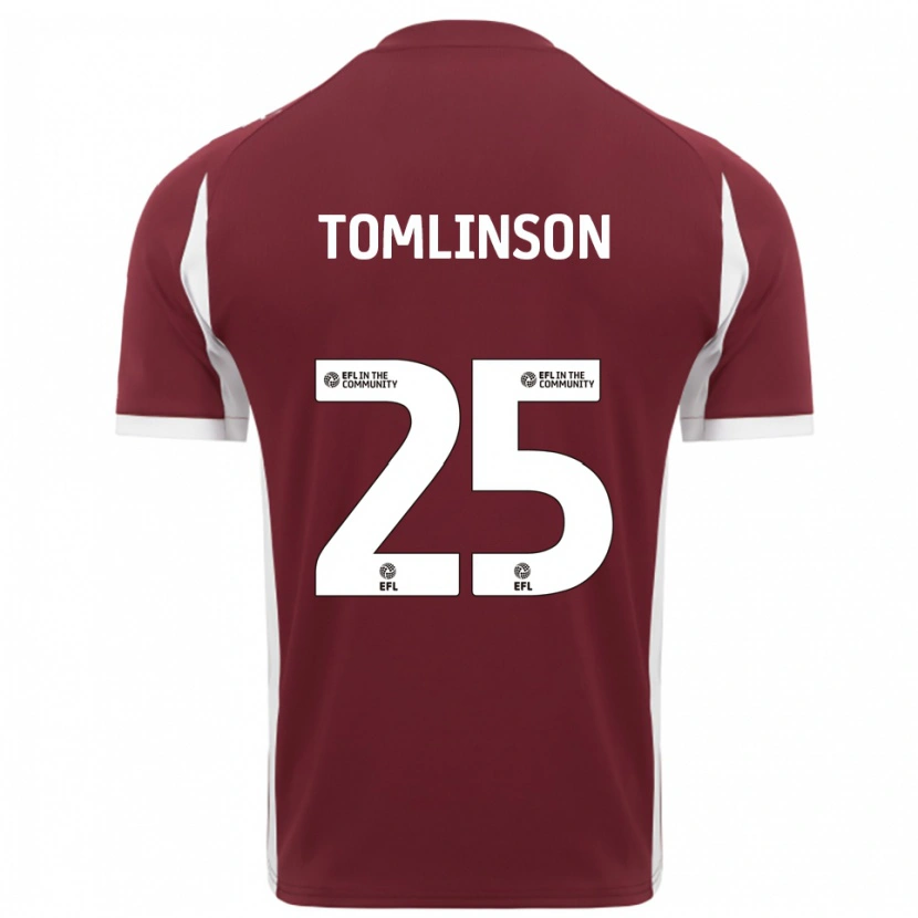 Danxen Dětské Josh Tomlinson #25 Vínová Bílá Domů Hráčské Dresy 2025/26 Dres