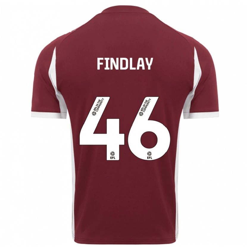 Danxen Dětské Freddie Findlay #46 Vínová Bílá Domů Hráčské Dresy 2025/26 Dres